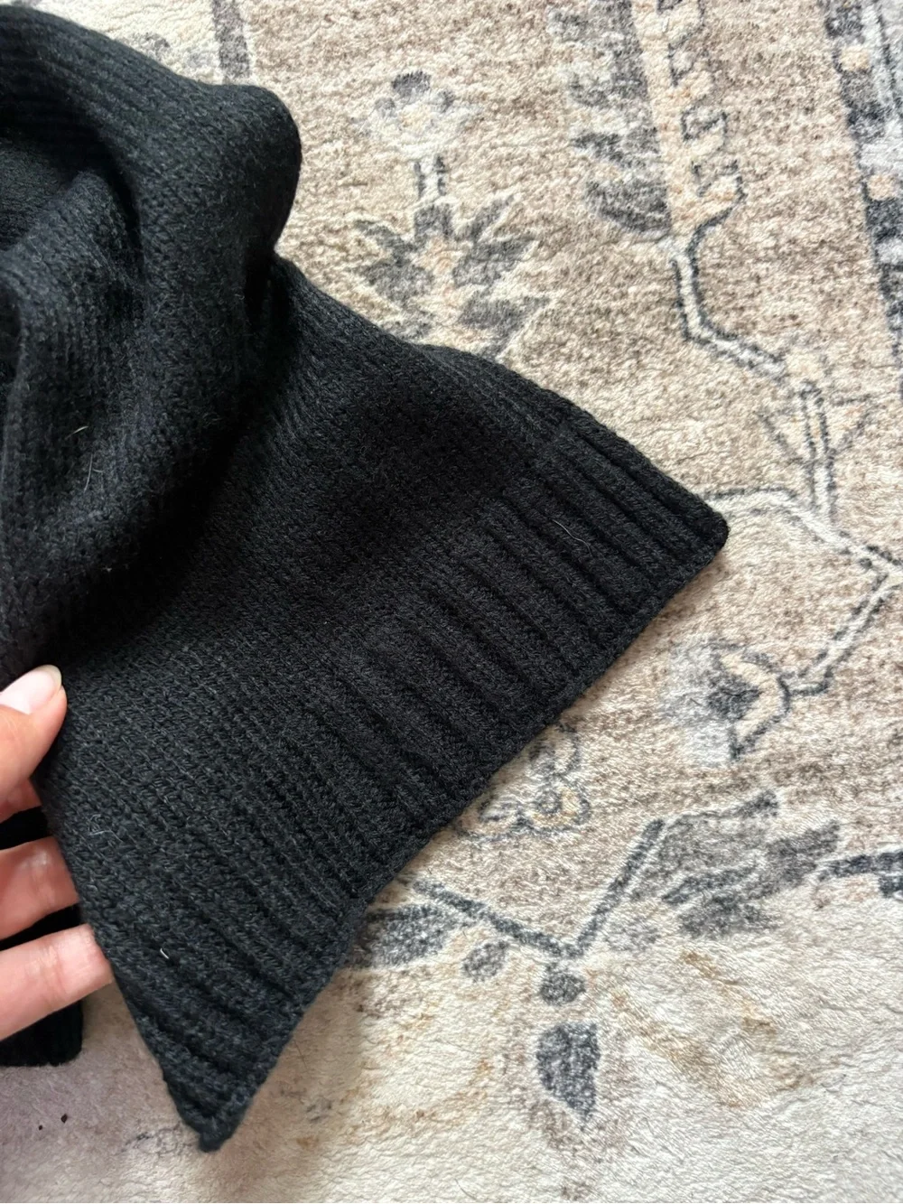 Uspa polo Ralph Lauren black ribbed scarf